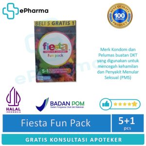 Fiesta Kondom Fun Pack 5+1 | Anti Bocor | 100% Nyaman | PRIVASI AMAN