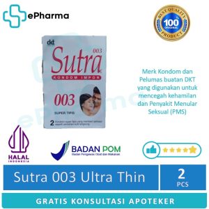 Kondom Sutra 003 Ultra Thin | Super Tipis , Sensasi Natural | PRIVASI AMAN | 100% SUTRA