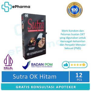 SUTRA KONDOM 3 Pcs / 12Pcs | Anti Bocor | 100% Nyaman | Privasi Aman