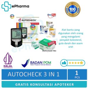 Alat Cek Gula Darah Asam Urat Kolesterol Autocheck 3 in 1